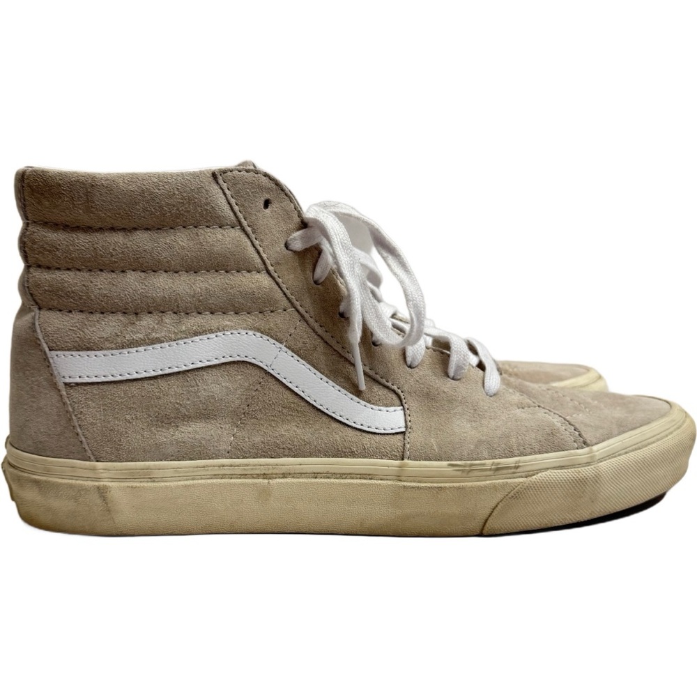 Vans Unisex Size 11.5M 13W SK8-Hi Reissue Oatmeal Beige Pig Suede Sneakers Shoes